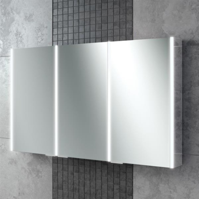 Close up product image of the HIB Xenon 1200mm LED Mirror Cabinet